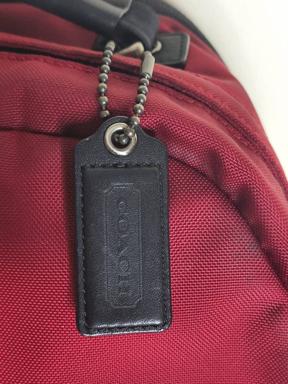 COACH Backpack Red Nylon And Black Trim W/ Silver Hardware- Large- Authentic-EUC - Picture 3 of 12